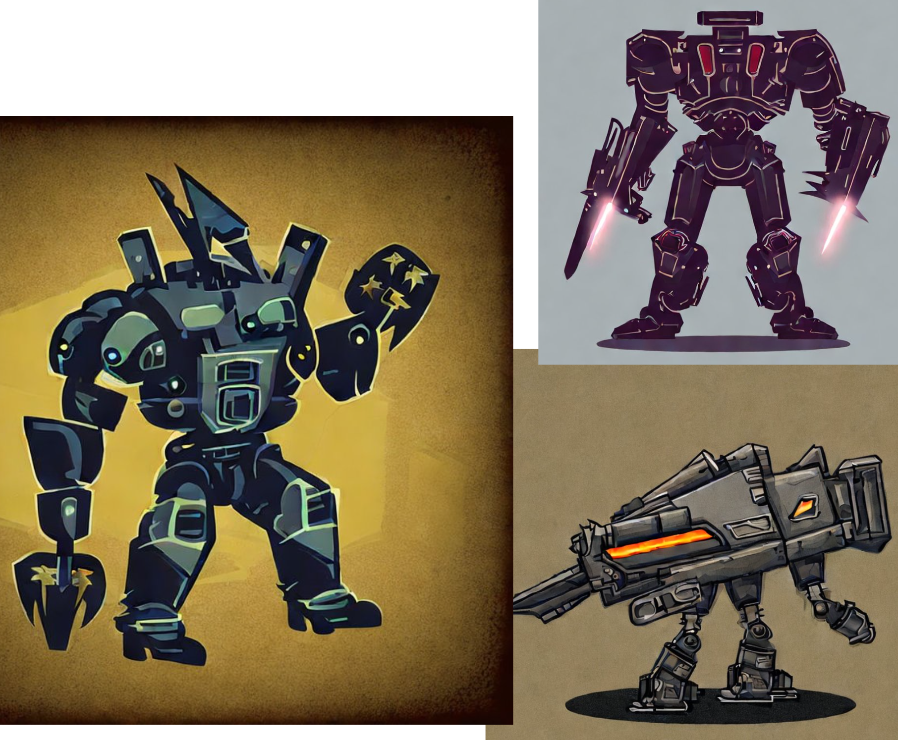 Some AI generated enemy tokens