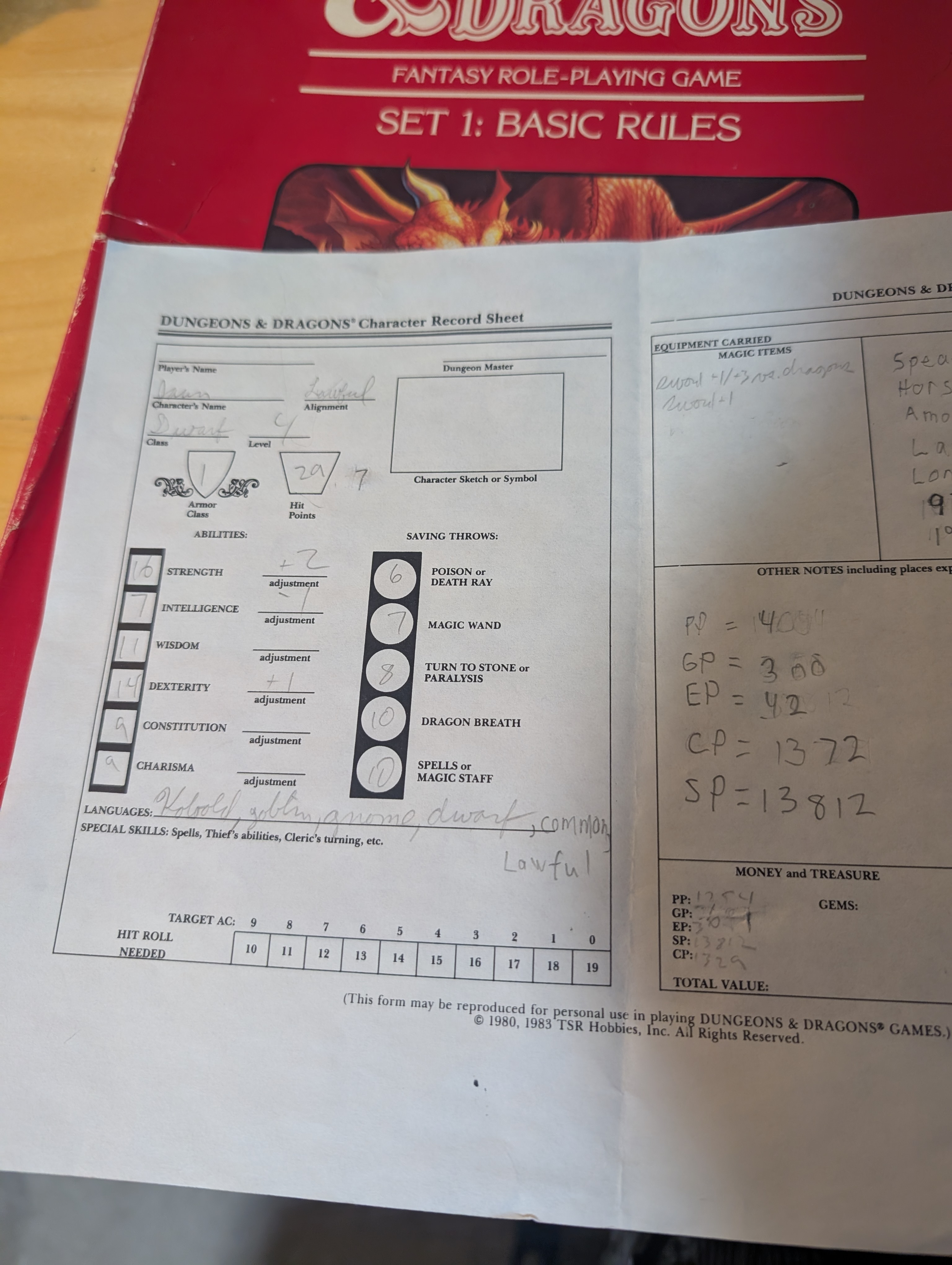 Photo of D&D Red Box